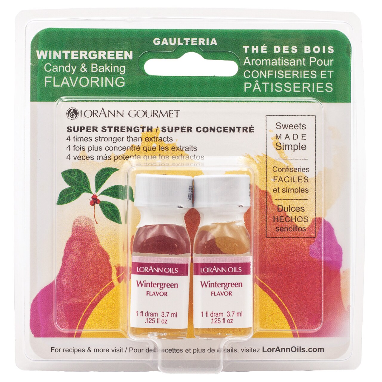 LorAnn Oils Wintergreen Super Strength Flavor, 1 Dram Twin Pack